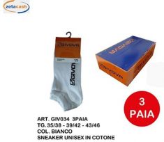 SET 3 FANTASMINO BASSO COTONE GIVOVA BIANCO TG 39-42