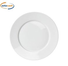 SET 6 PIATTI PIANI PORCELLANA BIANCA A FORMA ALA D27 CM