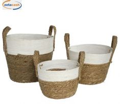 CESTA IN VIMINI PICCOLA SEVILLA C/MANICI 28X28XH19 CM