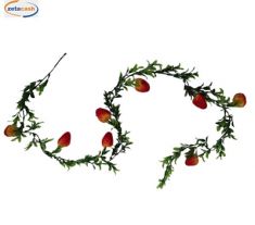 GHIRLANDA DECORATIVA CON FRAGOLE E FOGLIE H180 CM