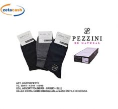 CALZA CORTA UOMO PERFETTO PEZZINI FILO DI SCOZIA 42-44 ASS