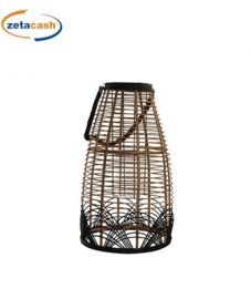 PORTACANDELA MEDIO BAMBOO C/MANICO CORDA D25XH43CM