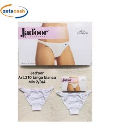 TANGA DONNA IN COTONE BIANCO JADOR TAGLIA 5