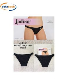 TANGA DONNA IN COTONE NERO JADOR TAGLIA 4