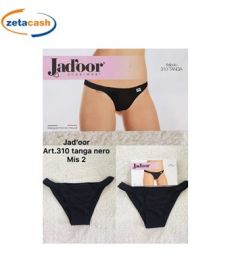 TANGA DONNA IN COTONE NERO JADOR TAGLIA 5
