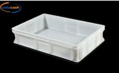 CONTENITORE IMPILABILE BIANCO IN PLASTICA CM 60X40X13