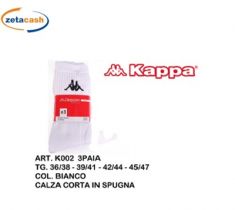 SET 3 CALZA UOMO CORTA SPUGNA BIANCO KAPPA TG 39-41