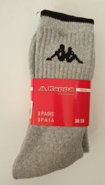 CALZINO TENNIS 3 PAIA IN SPUGNA KAPPA GRIGIO. TAGLIA: 36/38