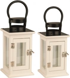 LANTERNE PRAIANO BIANCO 2 PEZZI