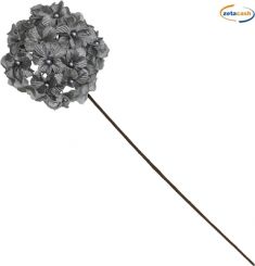 FIORE NATALIZIO DECORATIVO GRIGIO CM. 50X15