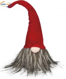GNOMO CON BARBA E CAPPELLO ROSSO CM. 44