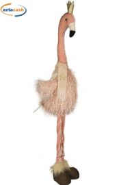 FENICOTTERO IN TESSUTO ROSA CM. 22X17X H. 77 CM.
