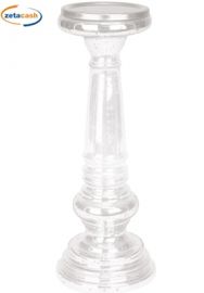 PORTA CANDELA CANDELIERE HOLDER BIANCO H. 31 CM.