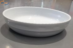 TEGLIA TONDA PORCELLANA BIANCA DIAM.CM.36 H 8