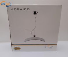 SOSPENSIONE MOSAICO AZZURRO FILO ACCIAIO TRASPARENTE ATTACCO E27