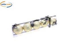 SFERE ORO 5 PEZZI CON PERLINE