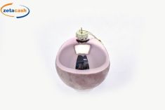 SFERA IN VETRO E VELLUTO ROSA 10 CM