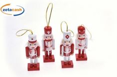 APPENDINO IN LEGNO SCHIACCIANOCI ROSSO E BIANCO 9 CM