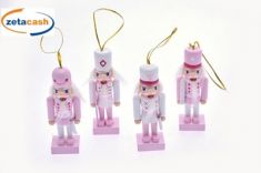 APPENDINO IN LEGNO SCHIACCIANOCI ROSA E BIANCO 9 CM