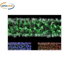 FESTONE VERDE LUMINOSO CON 112 LED MULTICOLOR CM 20 X 200