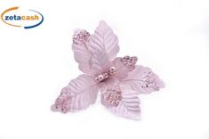 RAMO GAMBO CORTO ROSA PAILETTES GLITTER H 31 CM