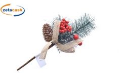 RAMO BACCHE ROSSE H 28 CM