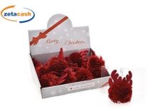 APPENDINO CON CORNE DI RENNE E PON PON BORDEAUX CM 12