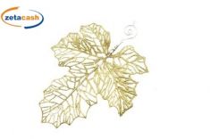 APPENDINO FOGLIA ORO GLITTER H 20 CM