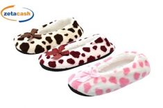 BALLERINE DONNA CON MACCHIE E PELLICCIA