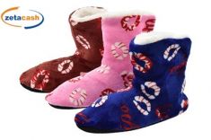 STIVALETTI DONNA CON PELLICCIA DECORO BACI