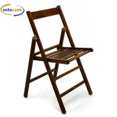 SEDIA PIEGHEVOLE IN LEGNO NOCE