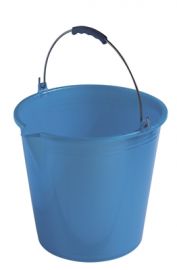 SECCHIO 12 LITRI AZZURRO IN PLASTICA CON MANICO BECCO E TAC
