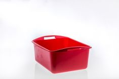 BACINELLA RETTANGOLARE IN PLASTICA CON MANICI CM 40X33