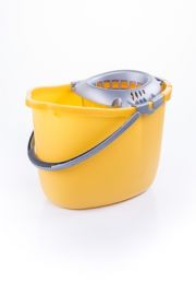 SECCHIO CON VASCA LT 15 GIALLO CON MANICO