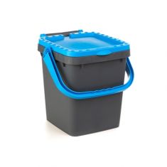 PATTUMIERA 20 LITRI CON COPERCHIO E MANIGLIA BLU CON SICURA