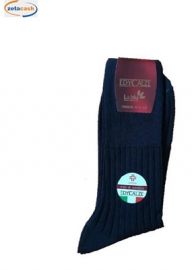 CALZA LUNGA IN COTONE FILO DI SCOZIA 44-46 BLU