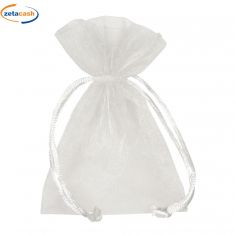 SACCHETTI IN ORGANZA BIANCO 10 PEZZI 17 X 12 CM