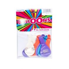 PALLONCINI IN LATTICE COLORATI 10 PEZZI