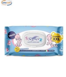SALVIETTINE BABY TALCO XXL SOFFICE 72 PEZZI