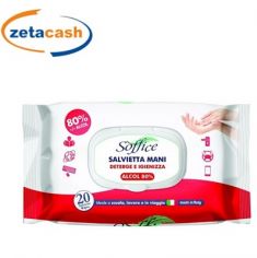 SALVIETTINE MANI CON ALCOL 80 % 20 PEZZI