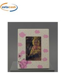 PORTAFOTO IN LEGNO 10 X 15 CM DISEGNO ELEFANTINO ROSA