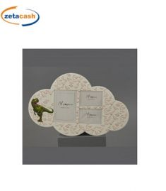 MULTIFOTO A 3 IN LEGNO DECORO DINOSAURI