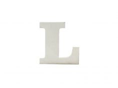 LETTERA "L" IN LEGNO BIANCO SHABBY DA APPOGGIO