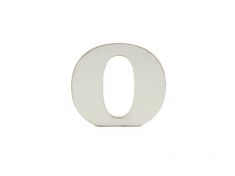 LETTERA "O" IN LEGNO BIANCO SHABBY DA APPOGGIO