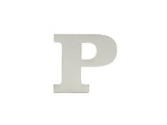 LETTERA "P" LEGNO BIANCO SHABBY CM. 10X10