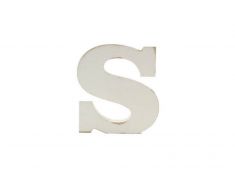 LETTERA "S" IN LEGNO BIANCO SHABBY DA APPOGGIO