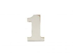 NUMERO IN LEGNO BIANCO SHABBY DA APPOGGIO