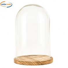 CAMPANA IN VETRO CON BASE IN LEGNO