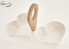 ANTIPASTIERA IN PORCELLANA DOPPIA