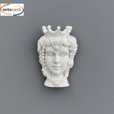 CALAMITA TESTA DI MORO DONNA BIANCO CM H 6.